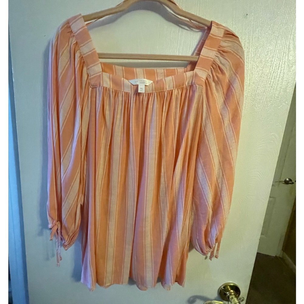 Lauren Conrad peach stripe size XL